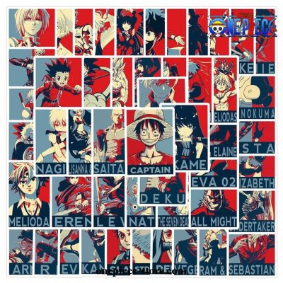 10/30/50Pcs Mixed Anime One Piece Stickers Decals