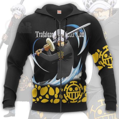Tragafalar Law Shirt One Piece Anime Hoodie Jacket VA11 Zip Hoodie / S Official One Piece Merch