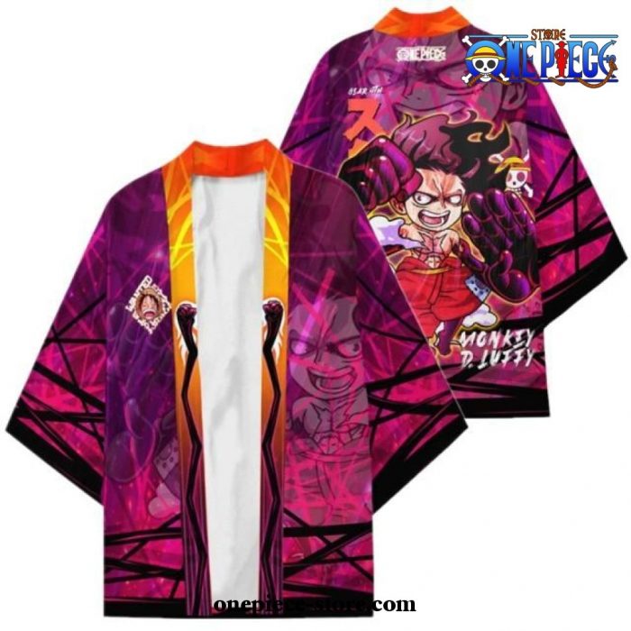 2021 New Streetwear One Piece Kimono Cloak Cardigan Luffy Gear 4 / Xxs