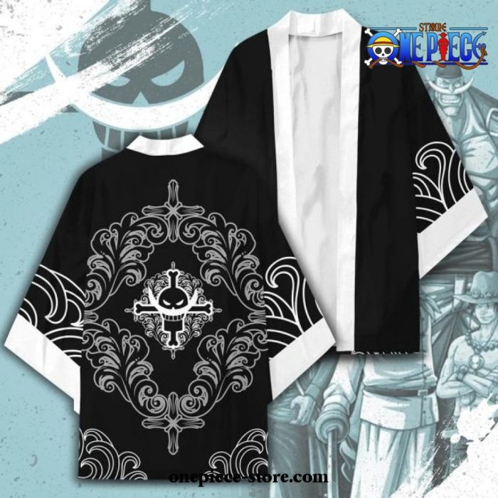 2021 New Streetwear One Piece Kimono Cloak Cardigan Whitebeard Black / Xxs