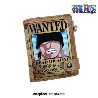 2021 One Piece Monkey D. Luffy Pu Leather Short Wallet Roronoa Zoro