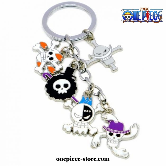 5 Pieces Cute One Piece Keychain Style 1
