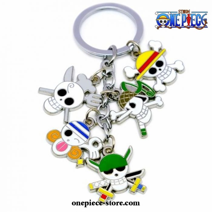5 Pieces Cute One Piece Keychain Style 3