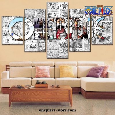 5 Pieces One Piece Artistic Poster Canvas Wall Art