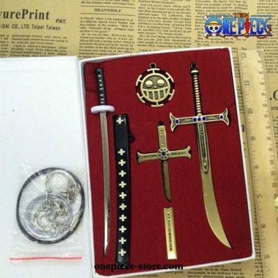 6Pcs/set One Piece Sword Keychain Box