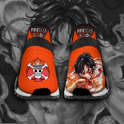 Portgas D Ace Shoes One Piece Custom Anime Shoes TT11 Men / US6 Official One Piece Merch