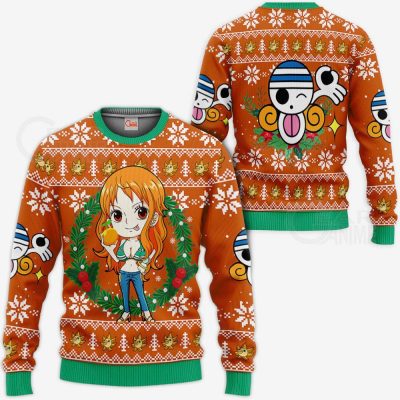 Nami Ugly Christmas Sweater One Piece Anime Xmas Gift VA10 Sweater / S Official One Piece Merch