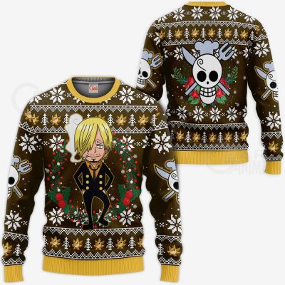 Sanji Ugly Christmas Sweater One Piece Anime Xmas Gift VA10 Sweater / S Official One Piece Merch