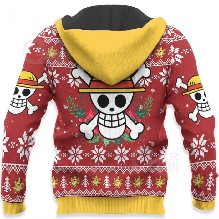 Luffy Ugly Christmas Sweater Funny Face One Piece Anime Xmas Gift VA10 ...