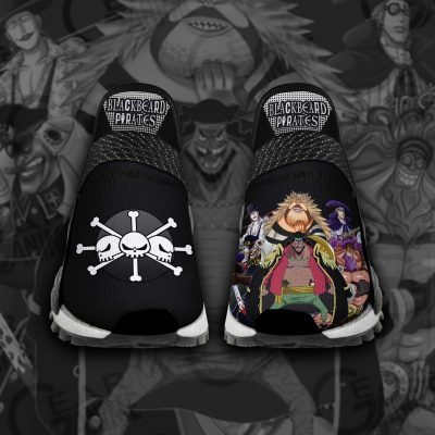 Blackbeard Pirates Shoes One Piece Custom Anime Shoes TT12 Men / US6 Official One Piece Merch