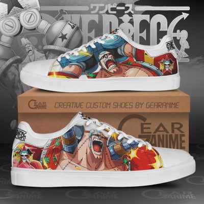 Franky Skate Shoes One Piece Custom Anime Shoes Men / US6 Official One Piece Merch