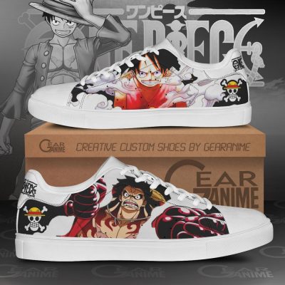 Monkey D Luffy Skate Shoes One Piece Custom Anime Shoes Men / US6 Official One Piece Merch