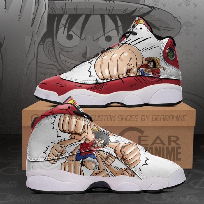 Luffy Gomu Gomu Sneakers One Piece Anime Shoes Men / US6 Official One Piece Merch