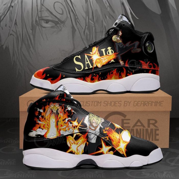 Sanji Diable Jambe Sneakers One Piece Custom Anime Shoes Men / US6 Official One Piece Merch