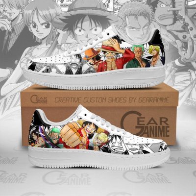 One Piece Air Sneakers Mixed Manga Style Anime Shoes Men / US6.5 Official One Piece Merch