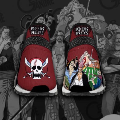 Red Hair Pirates Shoes One Piece Custom Anime Shoes TT12 Men / US6 Official One Piece Merch