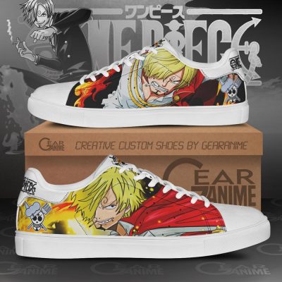 Vinsmoke Sanji Skate Shoes One Piece Custom Anime Shoes Men / US6 Official One Piece Merch