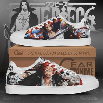 Red Hair Shanks Skate Shoes One Piece Custom Anime Shoes Men / US6 Official One Piece Merch