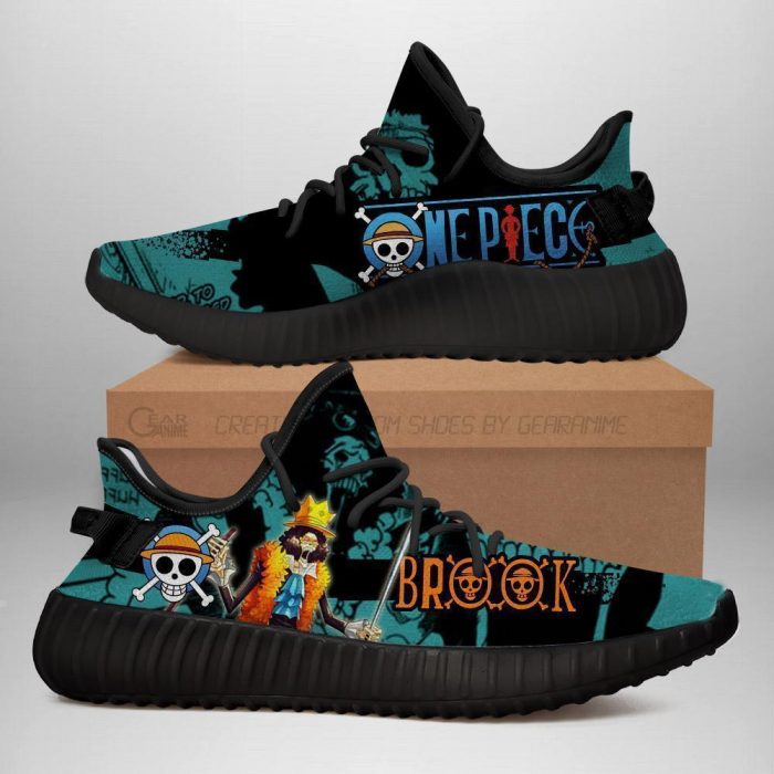 Brook Yeezy Shoes One Piece Anime Shoes Fan Gift TT04 Men / US6 Official One Piece Merch