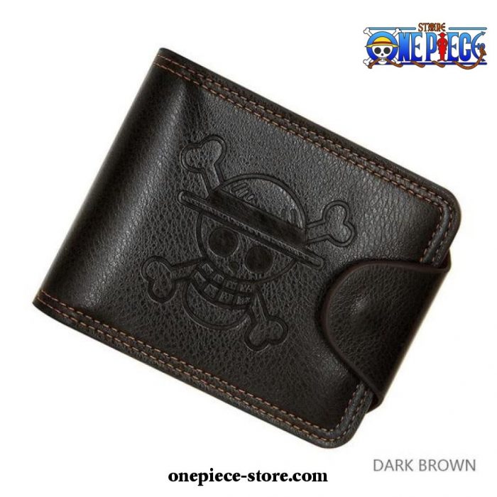 Classic One Piece Mens Short Wallet Dark Brown
