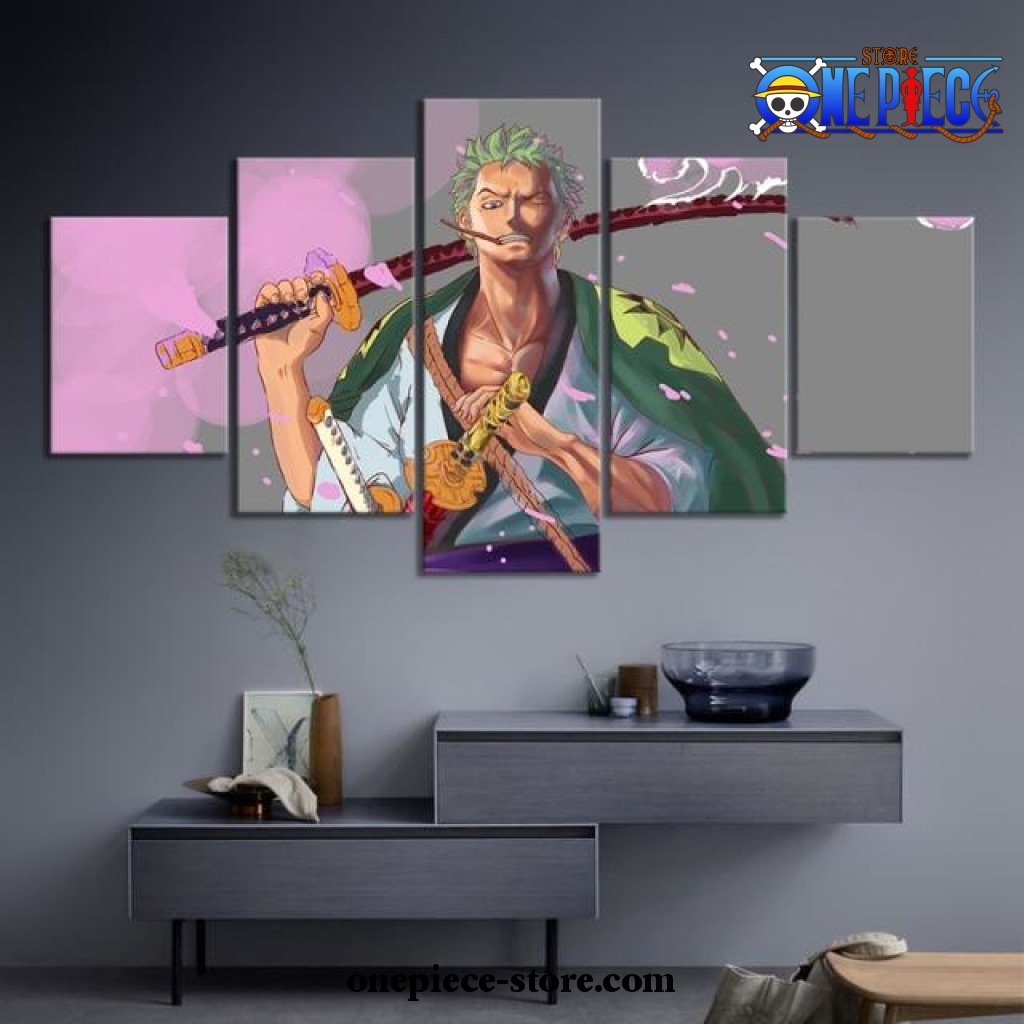 Cool 5 Pieces One Piece Roronoa Zoro Canvas Wall Art One Piece Store 