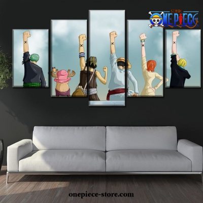 Cute 5 Pieces One Piece Team Canvas Wall Art