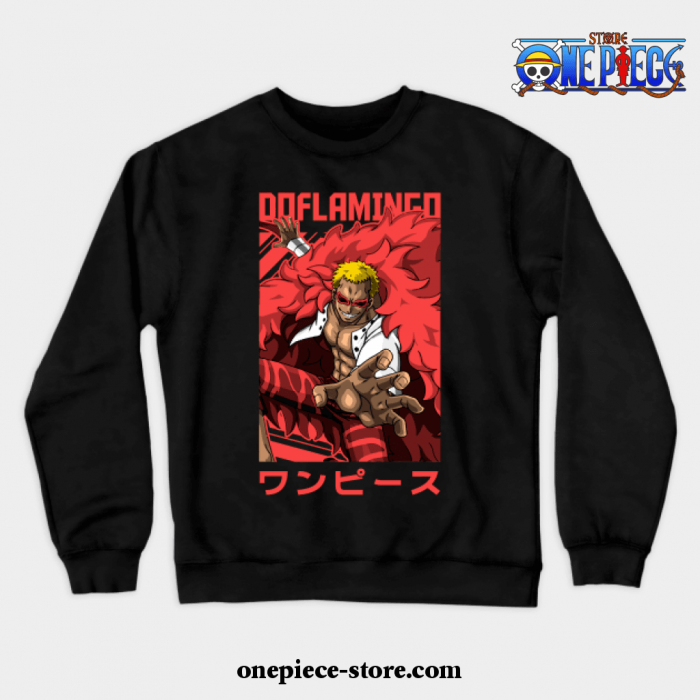 Donquixote Doflamingo - One Piece Otaku Design Crewneck Sweatshirt Black / S