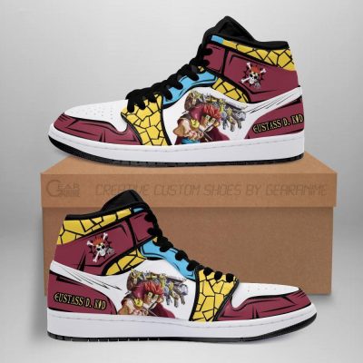 Eustass D. Kid Sneakers Boots One Piece Anime Sneakers Leather Men / US6.5 Official One Piece Merch