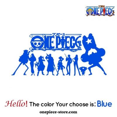 Fashion One Piece Sticker On The Car For Vinyl Decal Blue / M 43Cm X 19Cm