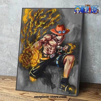 Fire Portgas D. Ace One Piece Wall Art With Framed