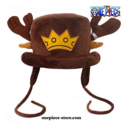 Funny One Piece Tony Chopper Hat Cosplay Plush 2Nd Brown