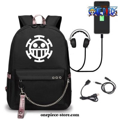 Heart Pirates One Piece Printed Usb Backpack