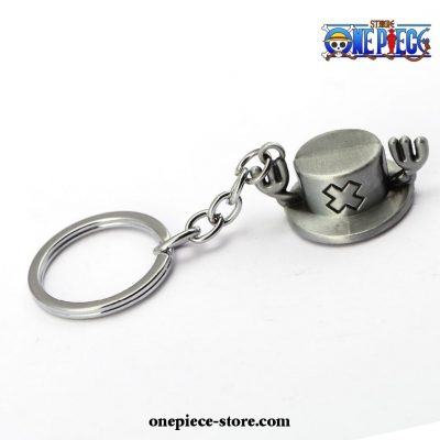 Hot One Piece Keychain Chopper Hat Silver