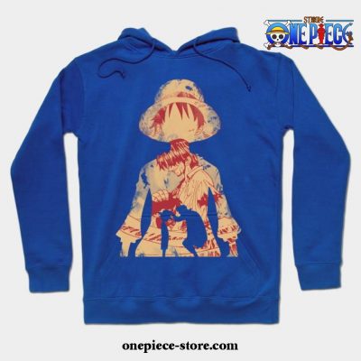 Luffy And Shanks Hoodie Blue / S