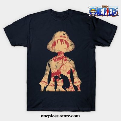 Luffy And Shanks T-Shirt Black / S