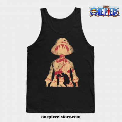 Luffy And Shanks Tank Top Black / S