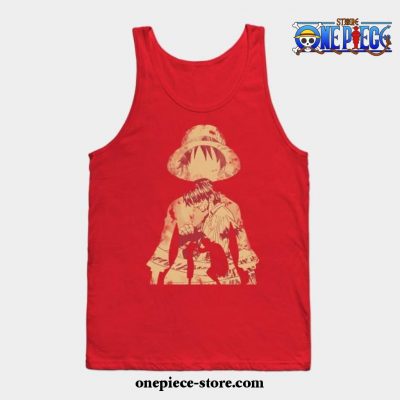 Luffy And Shanks Tank Top Red / S