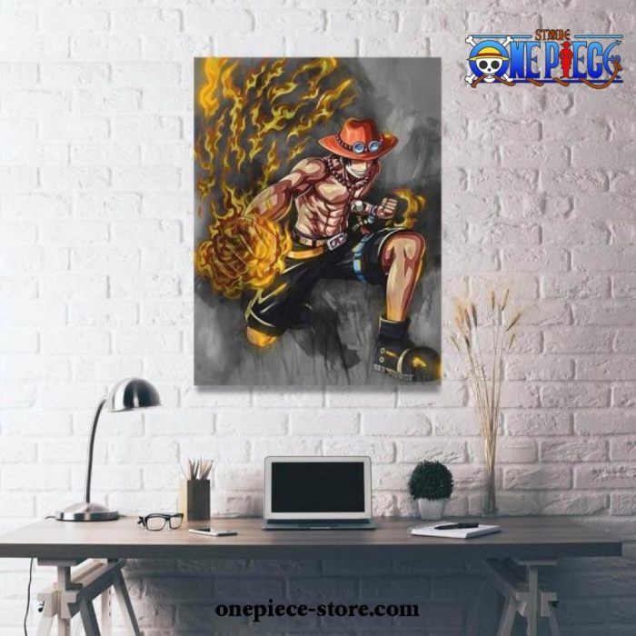 Luffy Combat One Piece Wall Art With Framed