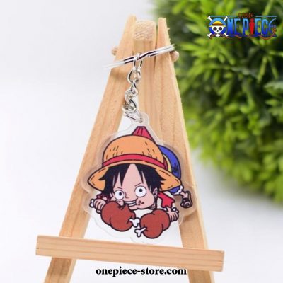Luffy Eat One Piece Double Sided Acrylic Pendant Keychain