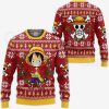 Luffy Ugly Christmas Sweater One Piece Anime Xmas Shirt VA10 Sweater / S Official One Piece Merch