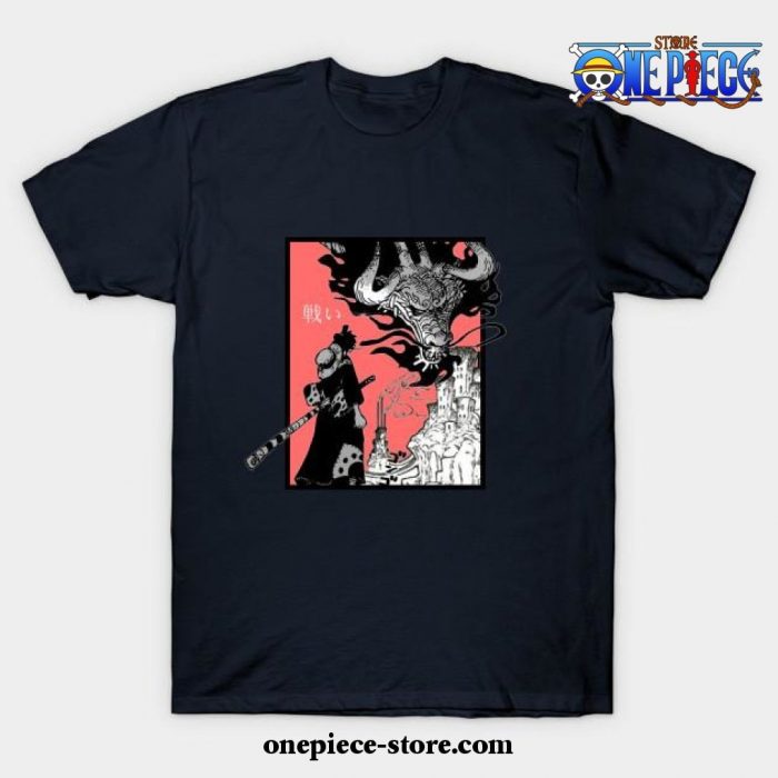 Luffy Vs. Kaido T-Shirt Navy Blue / S
