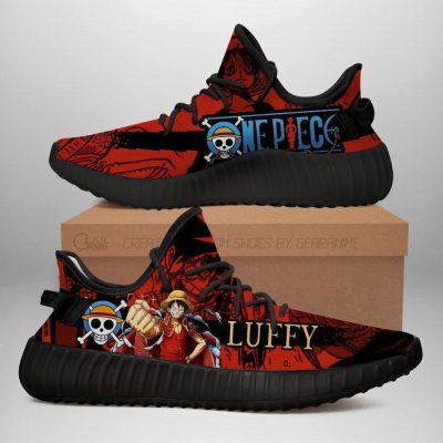 Luffy Yeezy Shoes One Piece Anime Shoes Fan Gift TT04 Men / US6 Official One Piece Merch