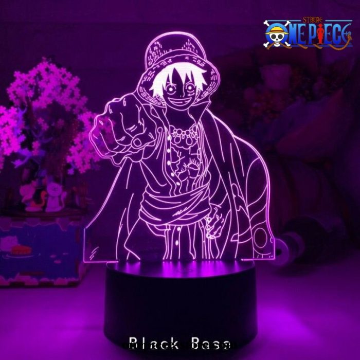 New Arrival Luffy Figure 3D Led Lamp Black / 7 Color No Remote