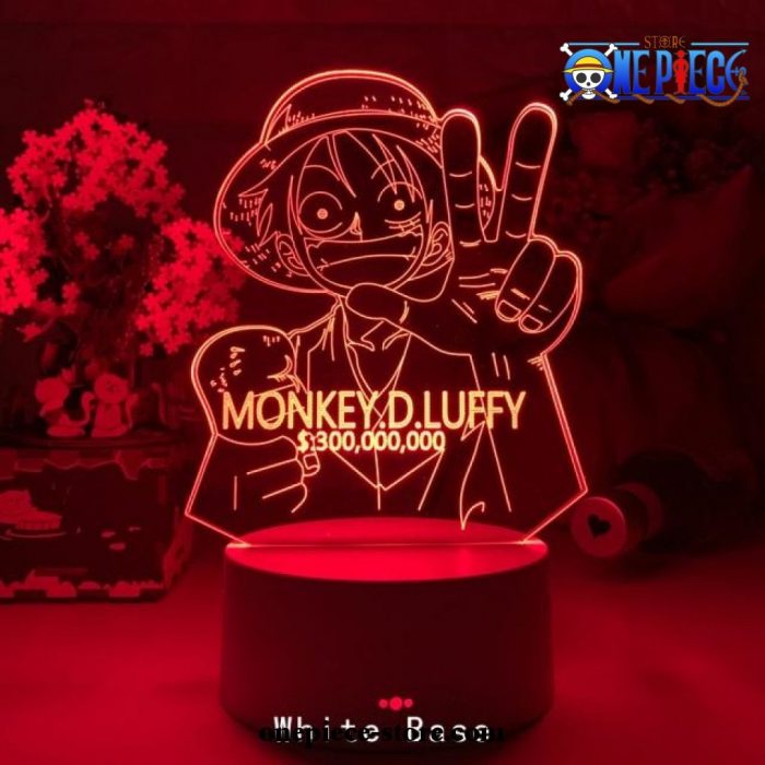 New Pirate Monkey D. Luffy Figure 3D Lamp White / 16 Color Remote
