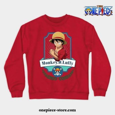 One Piece Anime - Monkey D Luffy Crewneck Sweatshirt Ver 4 Red / S