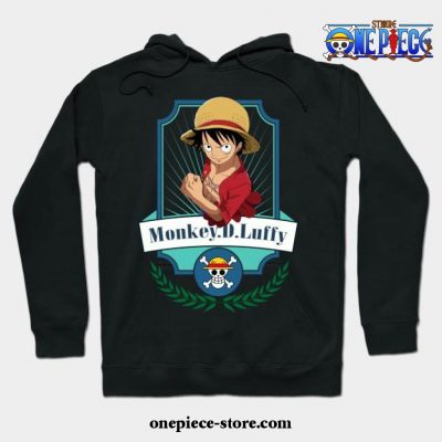 One Piece Anime - Monkey D Luffy Hoodie Black / S