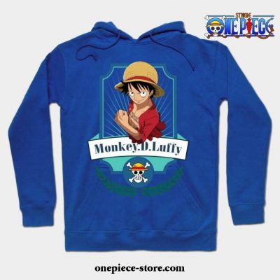 One Piece Anime - Monkey D Luffy Hoodie Blue / S