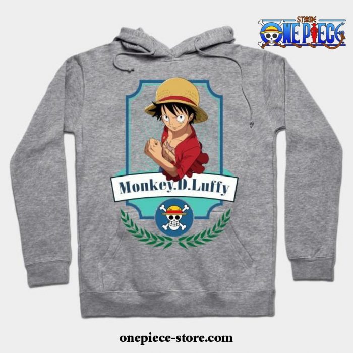 One Piece Anime - Monkey D Luffy Hoodie Gray / S