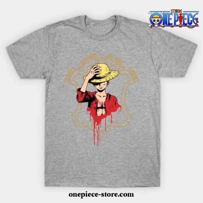 One Piece Anime - Monkey D Luffy T-Shirt Gray / S