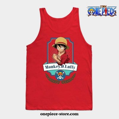 One Piece Anime - Monkey D Luffy Tank Top Red / S